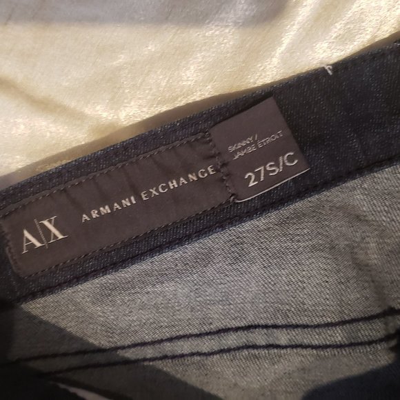 Armani Exchange- AX- Skinny Dark Blue Denim Size 6- L28" - Picture 7 of 7